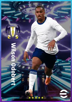Wilson Odobert eFootball 2026 player card, 80 OVR RWF