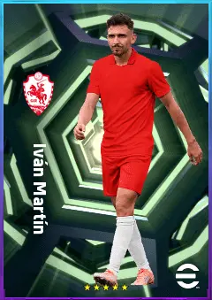 Iván Martín eFootball 2026 player card, 80 OVR AMF