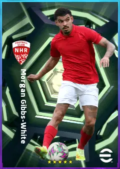Morgan Gibbs-White eFootball 2026 player card, 82 OVR AMF