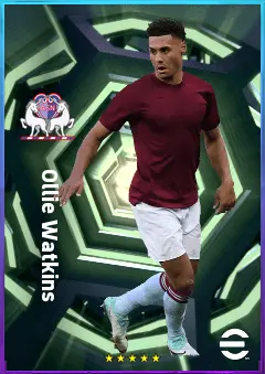 Ollie Watkins eFootball 2026 player card, 82 OVR CF