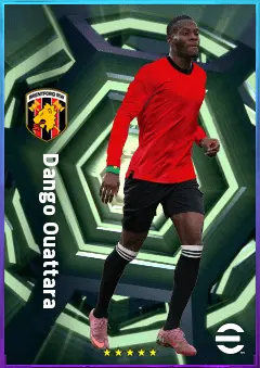 Dango Ouattara eFootball 2026 player card, 81 OVR LWF