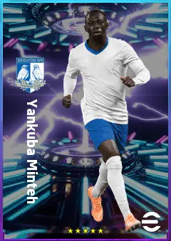 Yankuba Minteh eFootball 2026 player card, 81 OVR RMF