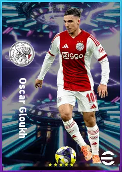 Oscar Gloukh eFootball 2026 player card, 80 OVR LMF