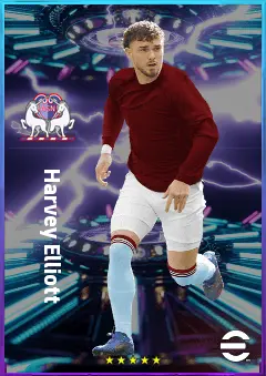 Harvey Elliott eFootball 2026 player card, 81 OVR AMF