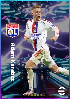 Adam Karabec eFootball 2026 player card, 78 OVR AMF