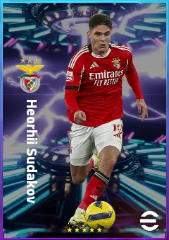 Heorhii Sudakov eFootball 2026 player card, 81 OVR AMF