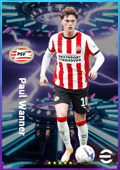 Paul Wanner eFootball 2026 player card, 77 OVR AMF