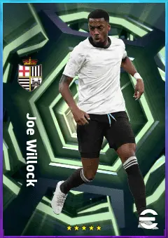 Joe Willock eFootball 2026 player card, 81 OVR CMF