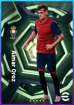 Aimar Oroz eFootball 2026 player card, 81 OVR AMF