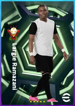 Largie Ramazani eFootball 2026 player card, 78 OVR LWF