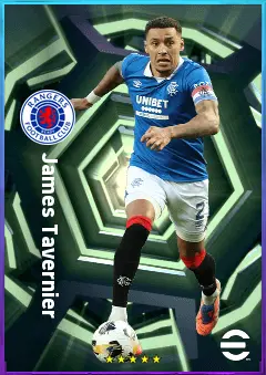 James Tavernier eFootball 2026 player card, 81 OVR RB