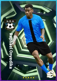 Raphael Onyedika eFootball 2026 player card, 82 OVR DMF