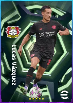 Lucas Vázquez eFootball 2026 player card, 80 OVR RB