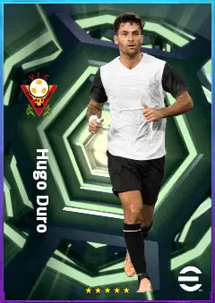 Hugo Duro eFootball 2026 player card, 80 OVR CF