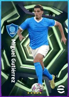 Miguel Gutiérrez eFootball 2026 player card, 82 OVR LB