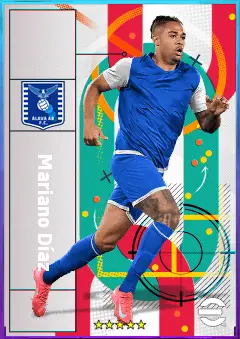 Mariano Díaz eFootball 2026 player card, 77 OVR CF
