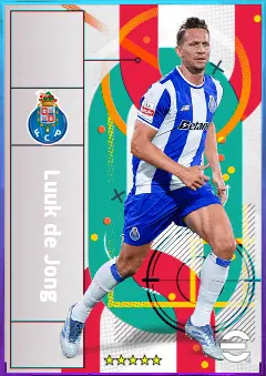 Luuk de Jong eFootball 2026 player card, 80 OVR CF