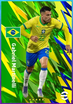 Gabriel Martinelli eFootball 2026 player card, 84 OVR LWF