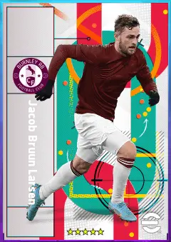 Jacob Bruun Larsen eFootball 2026 player card, 80 OVR LWF