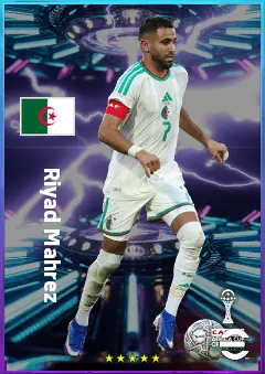Riyad Mahrez eFootball 2026 player card, 82 OVR RWF