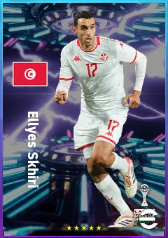 Ellyes Skhiri eFootball 2026 player card, 81 OVR DMF