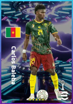 Carlos Baleba eFootball 2026 player card, 83 OVR DMF