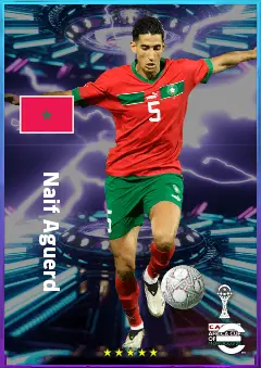 Naif Aguerd eFootball 2026 player card, 82 OVR CB