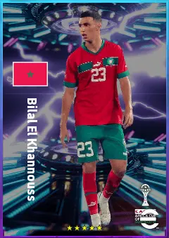 Bilal El Khannouss eFootball 2026 player card, 79 OVR AMF