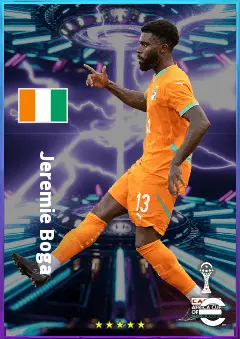 Jeremie Boga eFootball 2026 player card, 80 OVR LWF