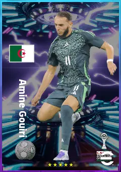Amine Gouiri eFootball 2026 player card, 81 OVR CF