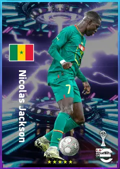Nicolas Jackson eFootball 2026 player card, 83 OVR CF