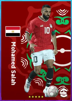Mohamed Salah eFootball 2026 player card, 84 OVR RWF