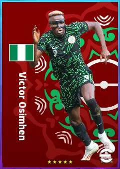 Victor Osimhen eFootball 2026 player card, 83 OVR CF