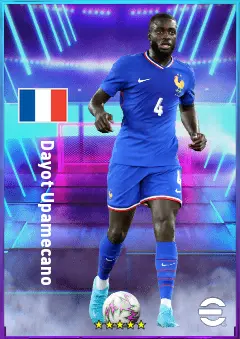 Dayot Upamecano eFootball 2026 player card, 83 OVR CB