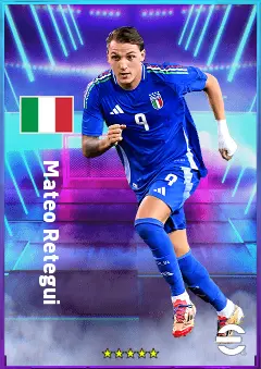 Mateo Retegui eFootball 2026 player card, 82 OVR CF