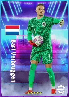 Bart Verbruggen eFootball 2026 player card, 83 OVR GK