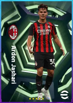 Ardon Jashari eFootball 2026 player card, 80 OVR DMF
