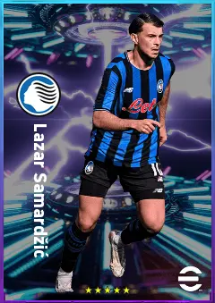 Lazar Samardžić eFootball 2026 player card, 82 OVR AMF