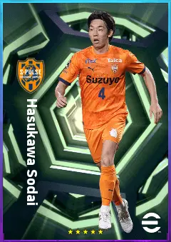 Hasukawa Sodai eFootball 2026 player card, 76 OVR CB