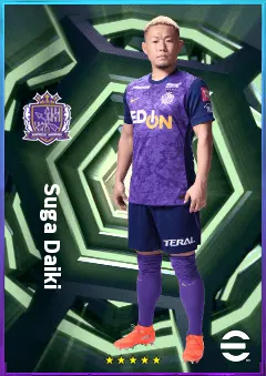 Suga Daiki eFootball 2026 player card, 77 OVR LMF