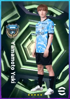 Yamamoto Yuki eFootball 2026 player card, 75 OVR CMF