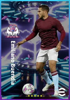 Emiliano Buendía eFootball 2026 player card, 80 OVR LWF
