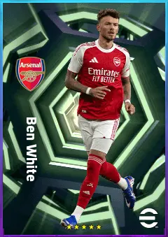 Ben White eFootball 2026 player card, 81 OVR RB