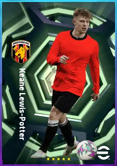 Keane Lewis-Potter eFootball 2026 player card, 80 OVR LB