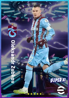 Oleksandr Zubkov eFootball 2026 player card, 79 OVR RWF