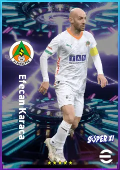Efecan Karaca eFootball 2026 player card, 79 OVR RWF