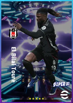 El Bilal Touré eFootball 2026 player card, 79 OVR CF