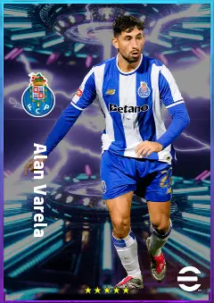 Alan Varela eFootball 2026 player card, 81 OVR DMF
