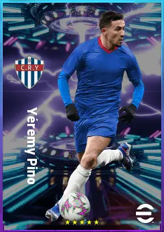 Yéremy Pino eFootball 2026 player card, 82 OVR RMF