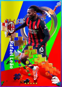 Rafael Leão eFootball 2026 player card, 82 OVR CF